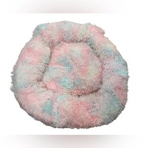 Western Home Pet Dog Cat Fluffy Faux Fur Round Cushion Bed
